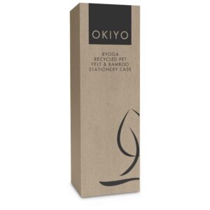 Okiyo Byoga Recycled PET Felt & Bamboo Stationery Case - Image 4