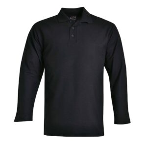 Long Sleeve Pique Knit Polo — Long Sleeve Pique Knit Polo