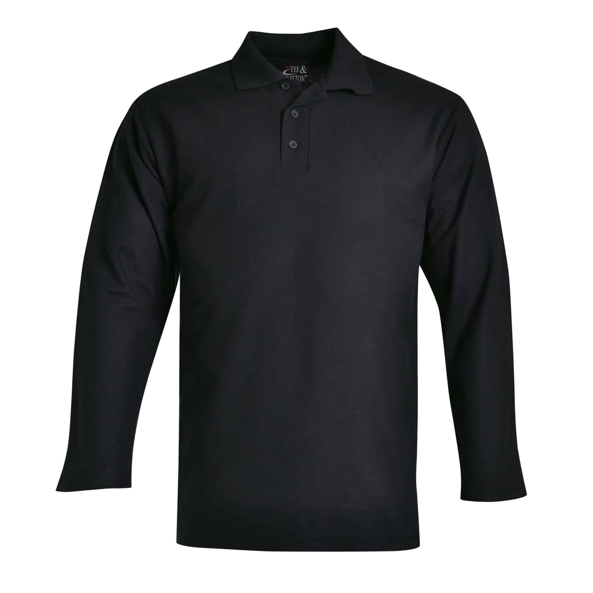 Long Sleeve Pique Knit Polo — Long Sleeve Pique Knit Polo