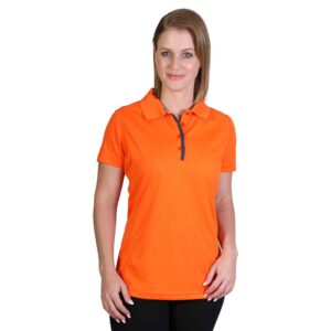 Ladies Matrix Polo - Orange/graphite - Image 2