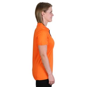 Ladies Matrix Polo - Orange/graphite - Image 3