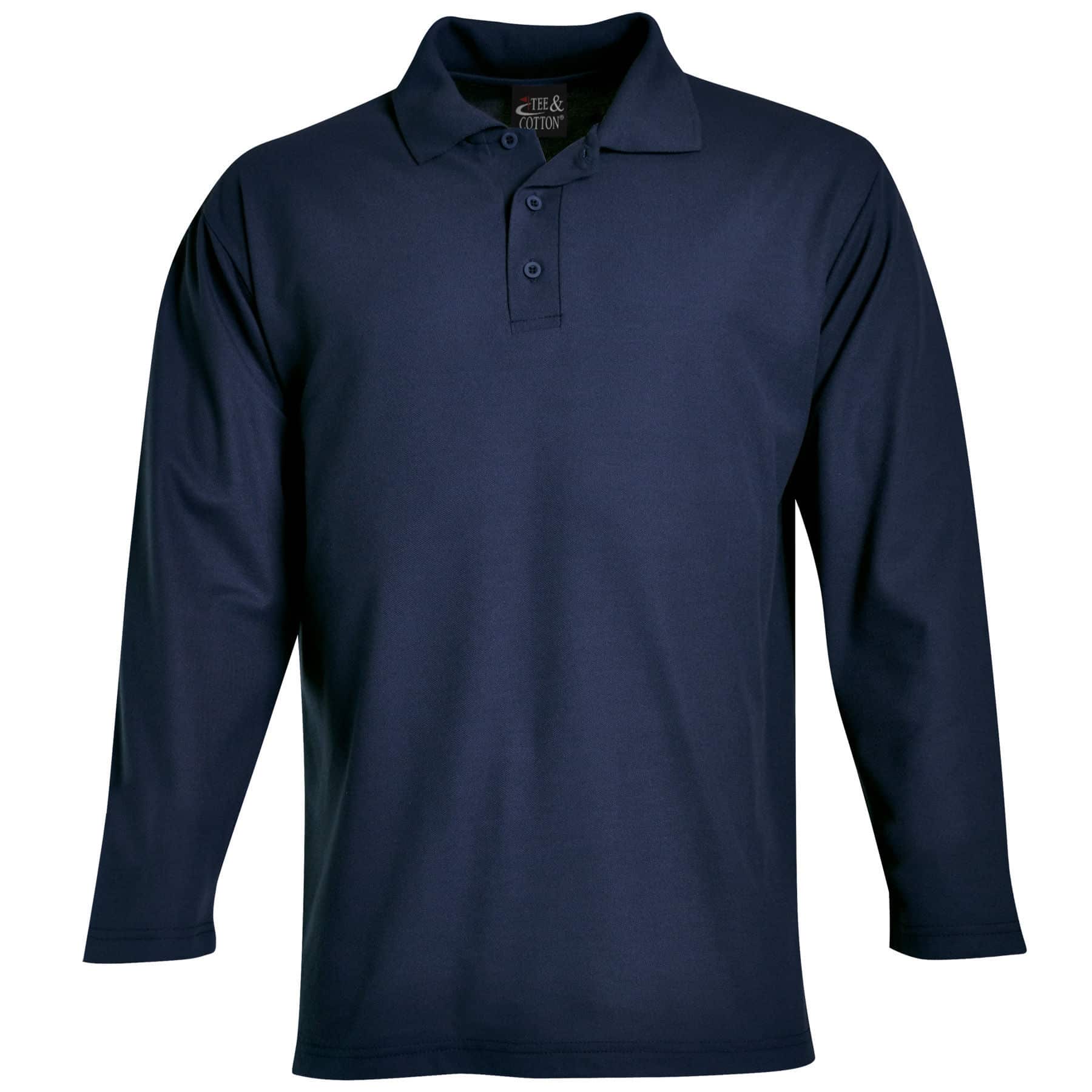 Long Sleeve Pique Knit Polo - Image 6