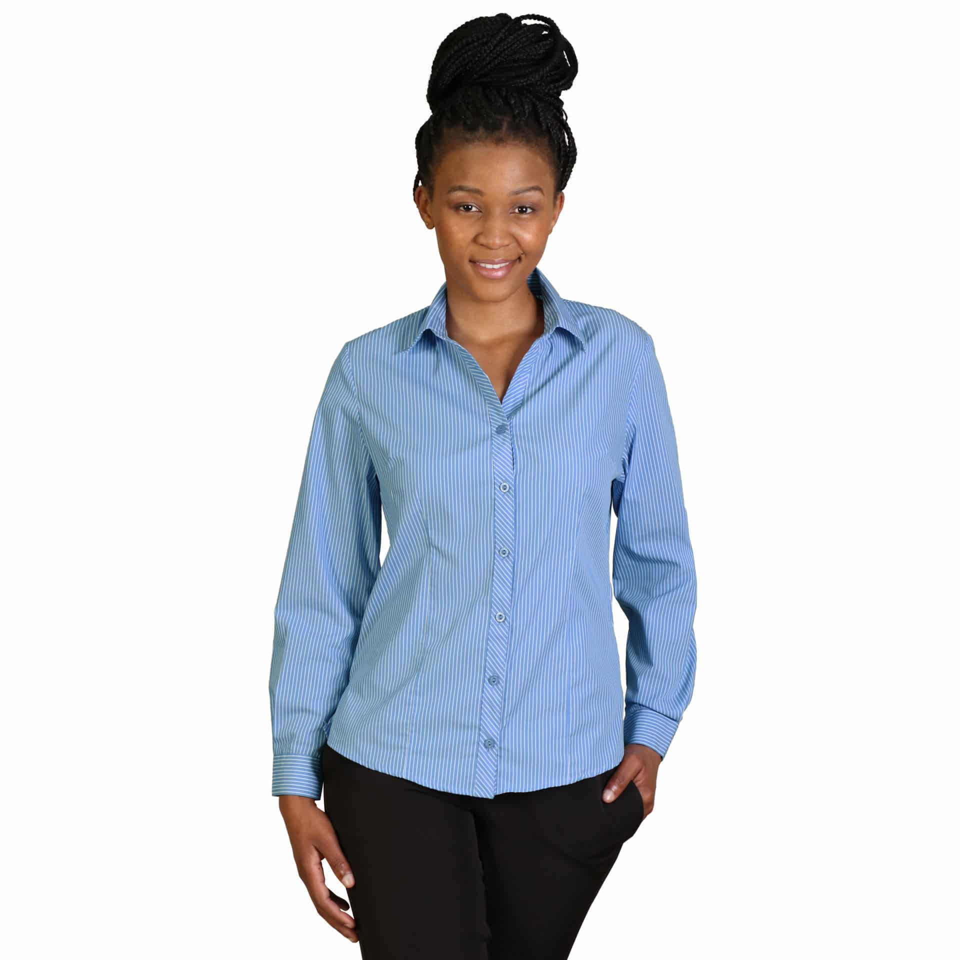 Donna Blouse Long Sleeve - Stripe 5 - Image 3