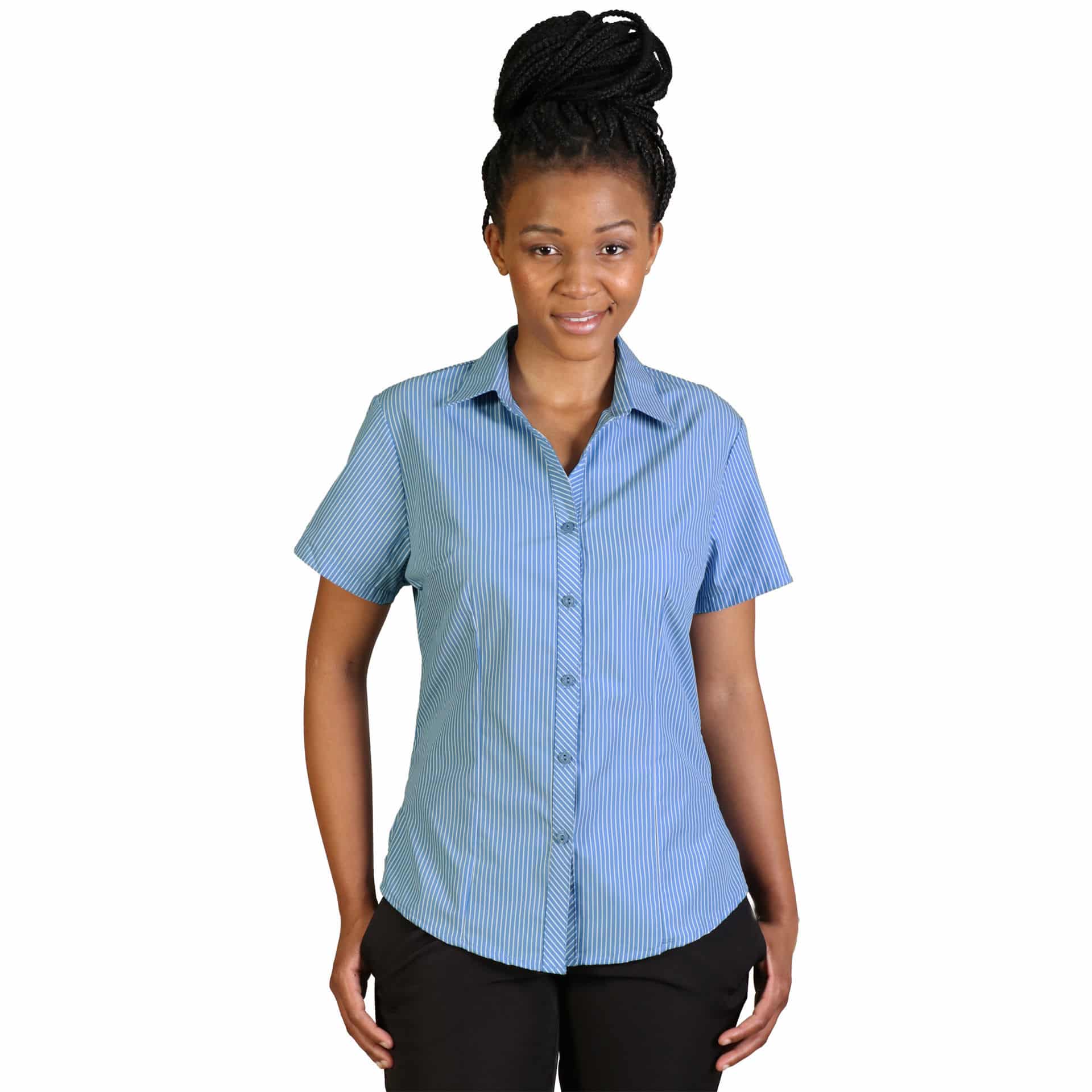Donna Blouse Short Sleeve - Stripe 5 - Image 3