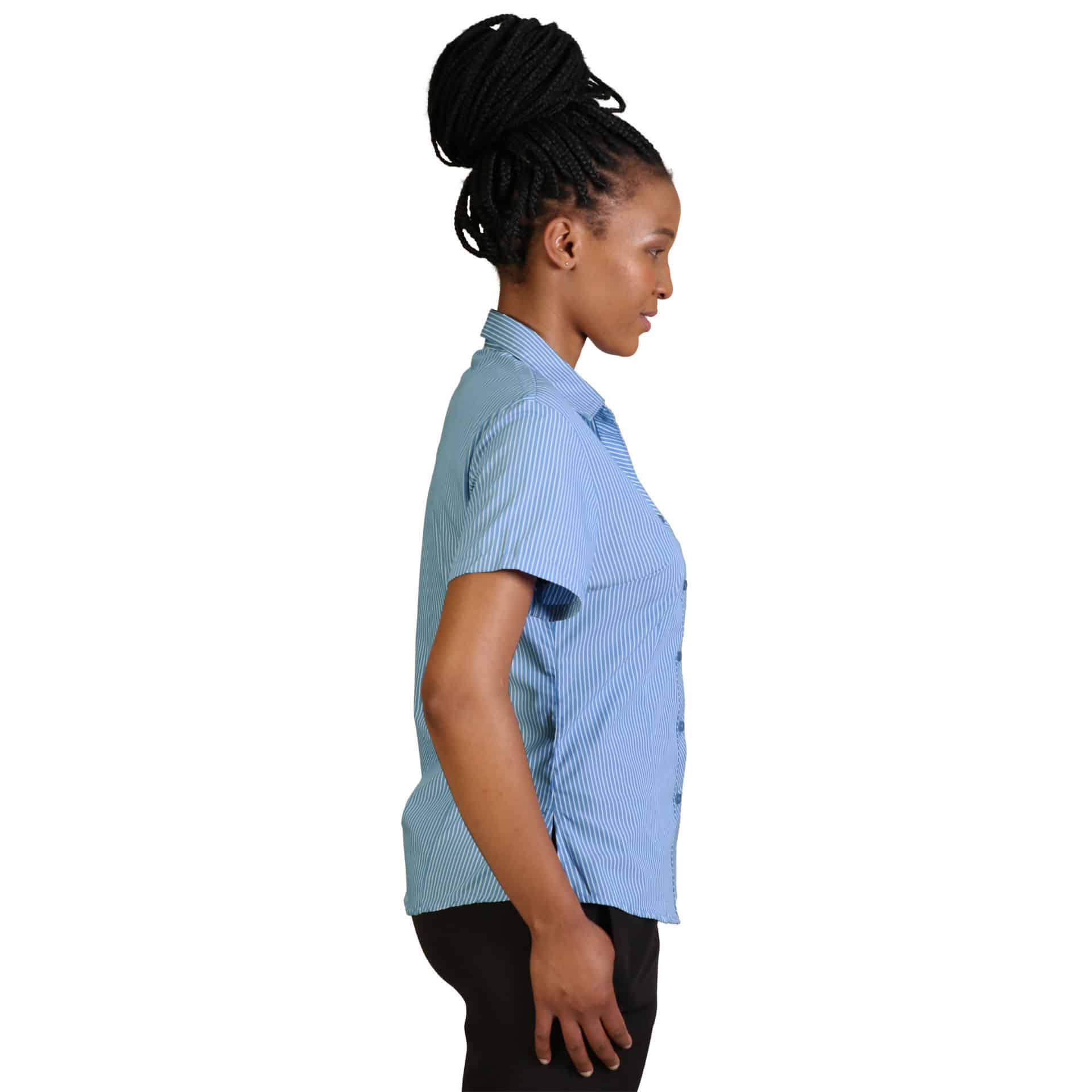 Donna Blouse Short Sleeve - Stripe 5 - Image 4