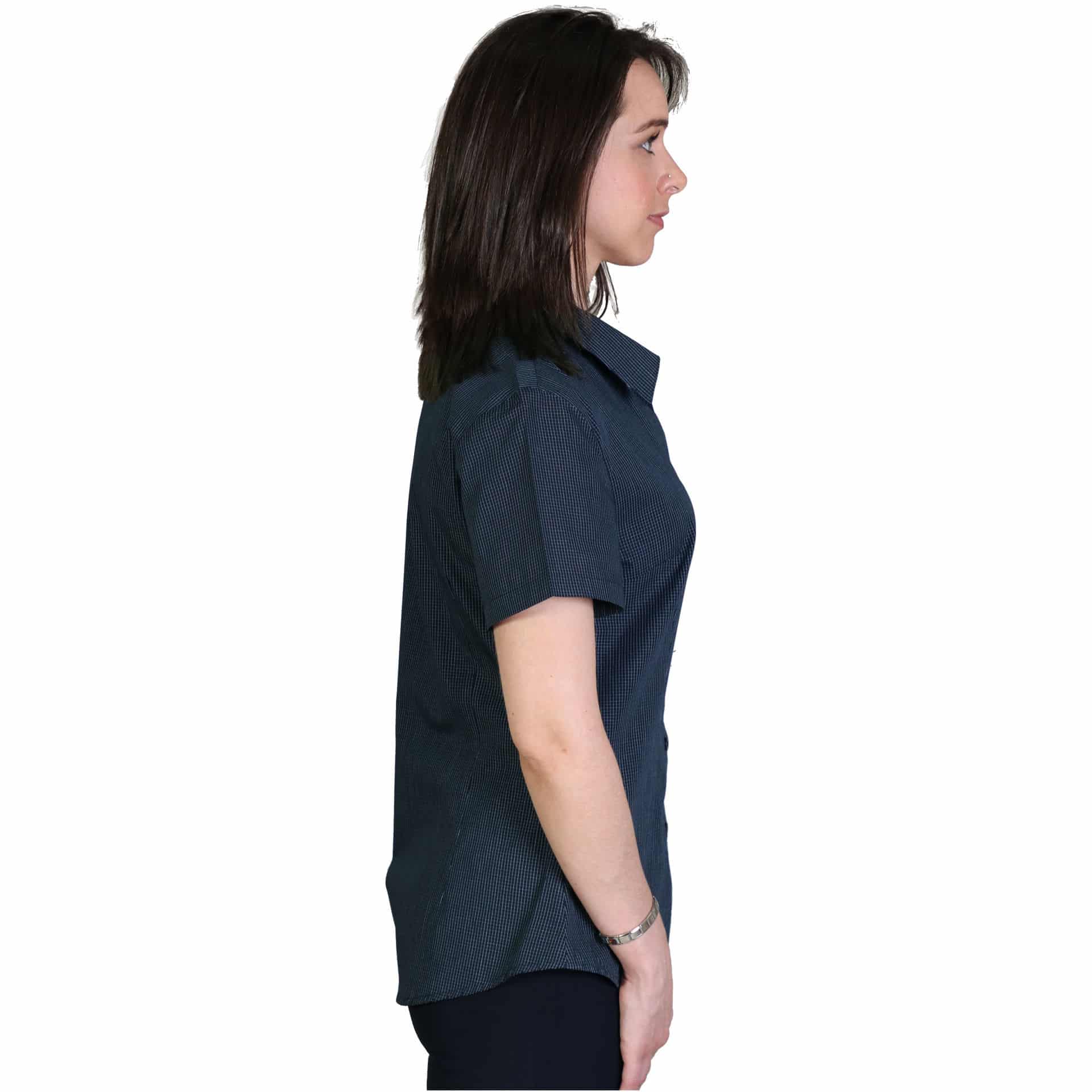 Roselina Blouse Short Sleeve - Check 1 - Image 4