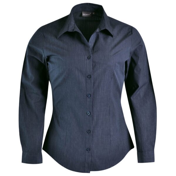 Roselina Blouse Long Sleeve – Check 1 — Roselina Blouse Long Sleeve – Check 1 – Navy