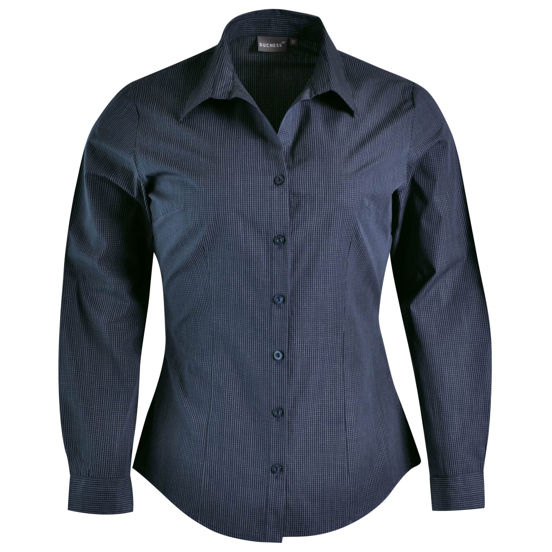 Roselina Blouse Long Sleeve – Check 1 — Roselina Blouse Long Sleeve – Check 1 – Navy