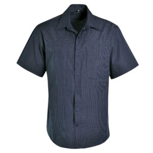 Matthew Shirt Short Sleeve – Check 1 — Matthew Shirt Short Sleeve – Check 1 – Navy