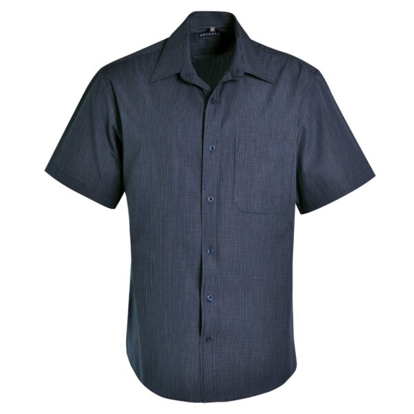 Matthew Shirt Short Sleeve – Check 1 — Matthew Shirt Short Sleeve – Check 1 – Navy