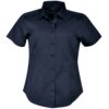 Ladies Classic Woven Shirt Short Sleeve — Ladies Classic Woven Shirt Short Sleeve – Navy