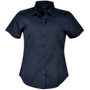 Ladies Classic Woven Shirt Short Sleeve — Ladies Classic Woven Shirt Short Sleeve – Navy