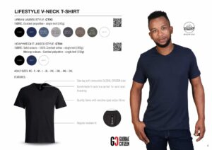 140g Urban Lifestyle V-Neck T-Shirt - White - End Of Range - Image 2