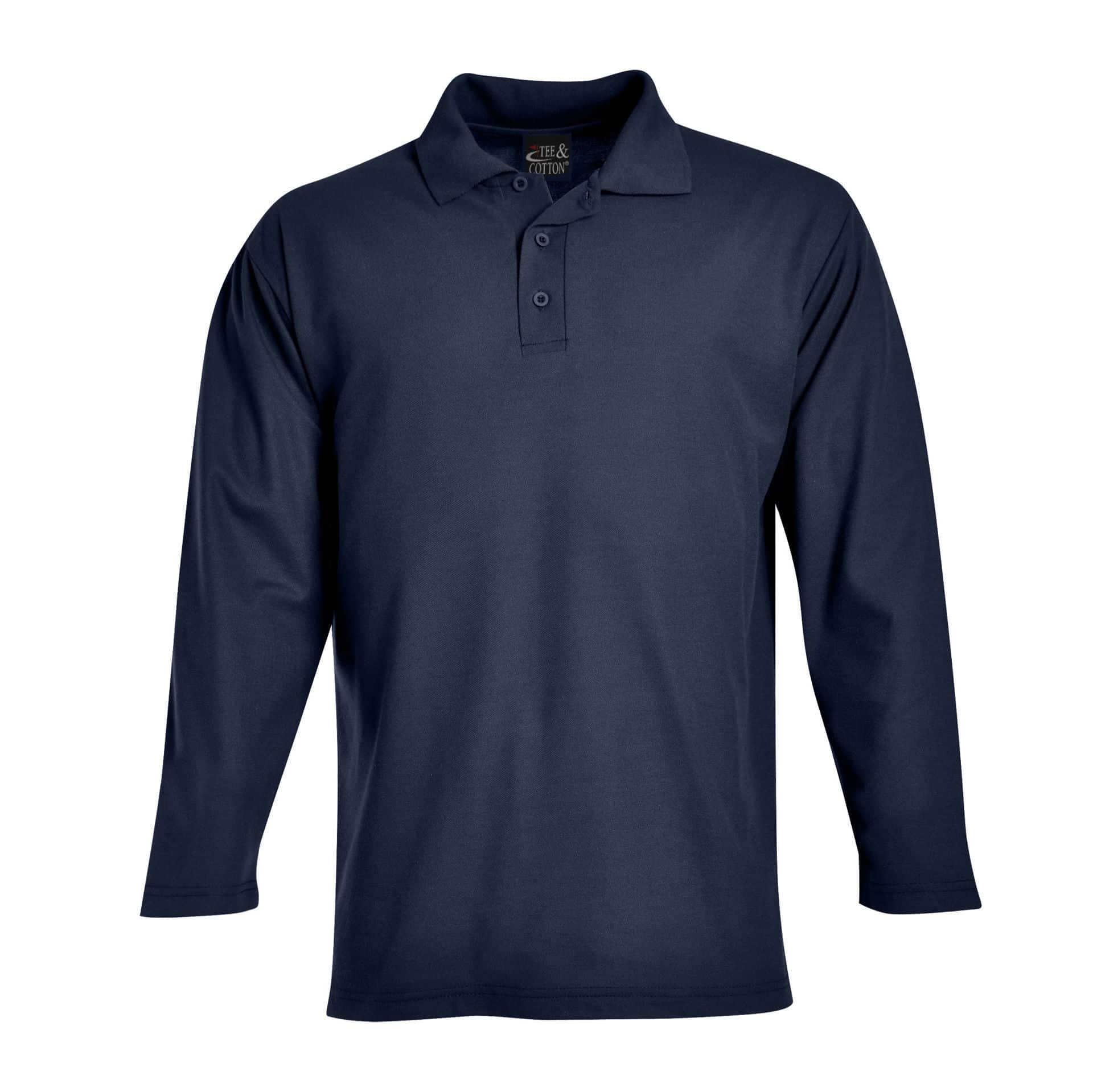 Long Sleeve Pique Knit Polo - Image 9
