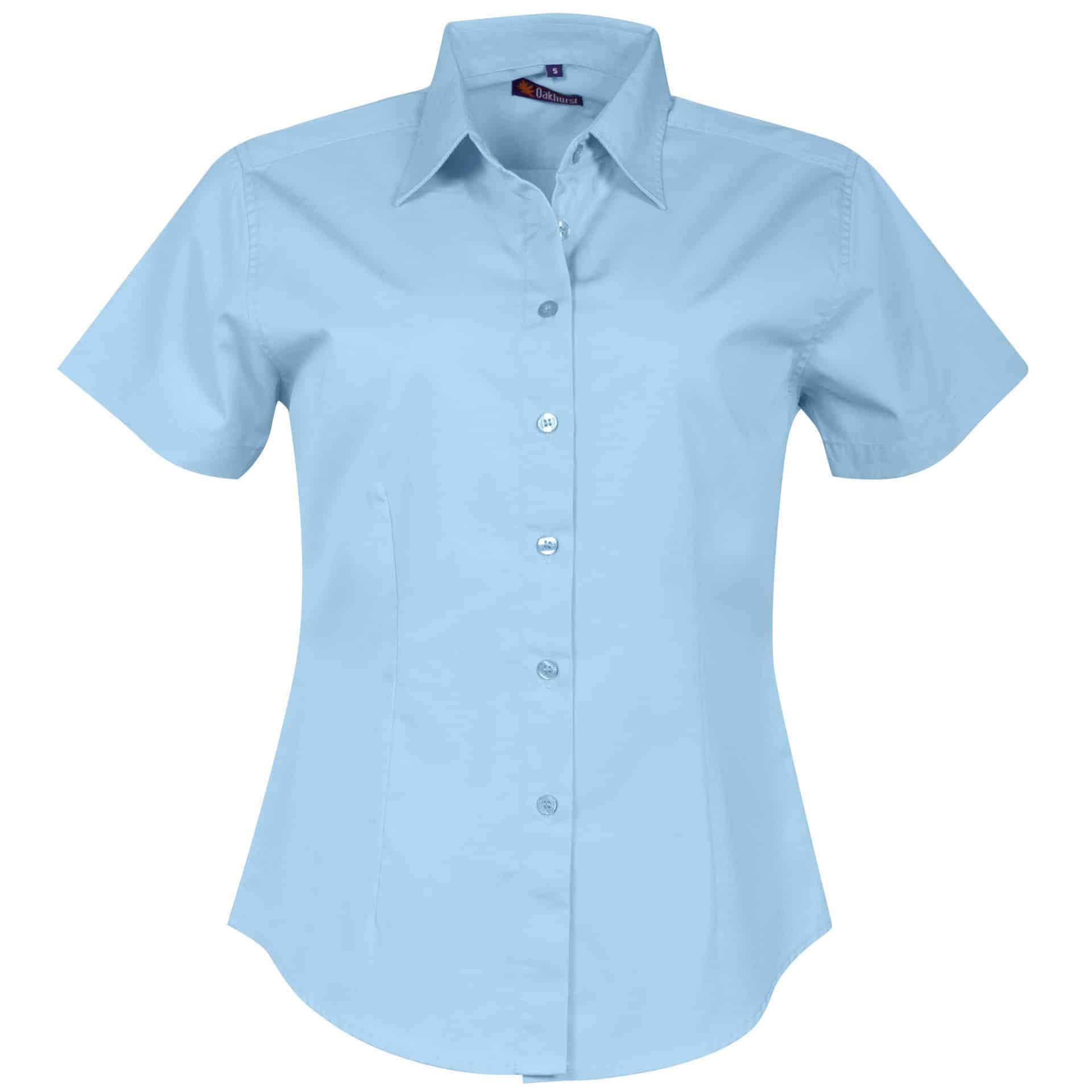 Ladies Classic Woven Shirt Short Sleeve - Image 3
