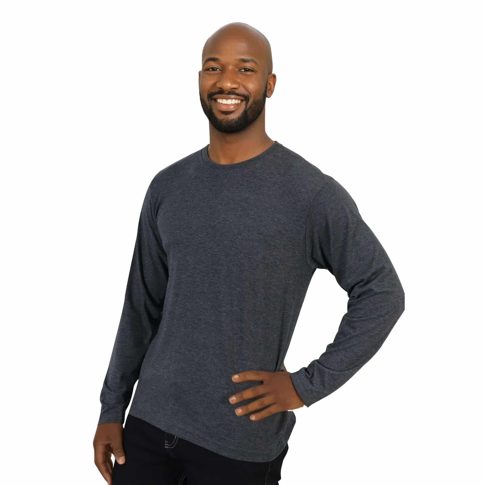 Mens 150g Fashion Fit T-Shirt - long sleeve - Image 3