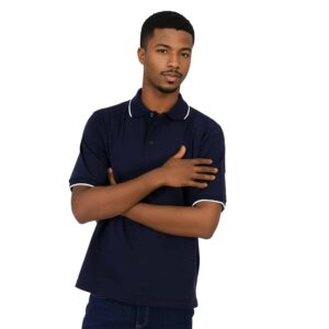 Pencil Stripe Golfer - Navy/white - Image 3