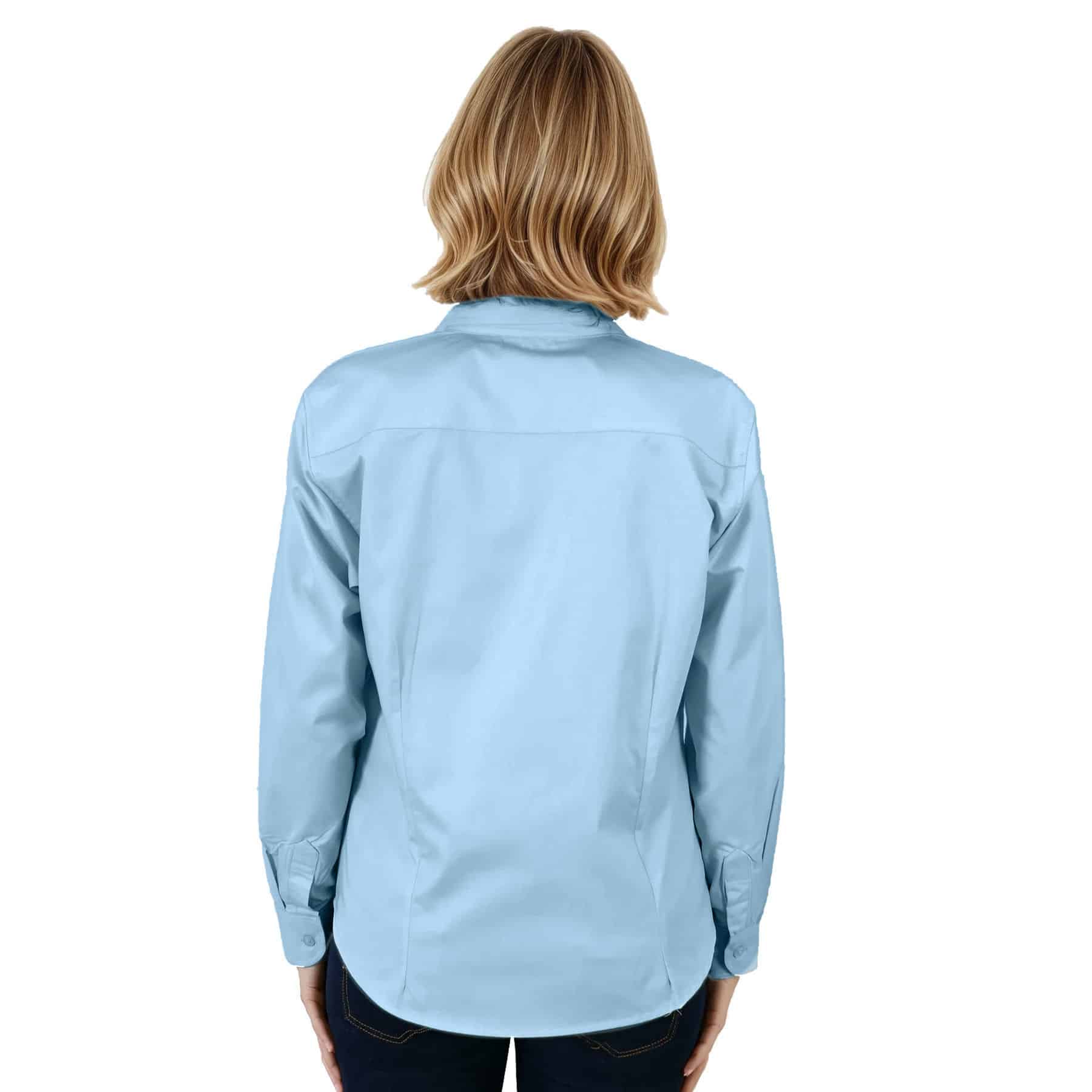 Ladies Classic Woven Shirt Long Sleeve - Image 5