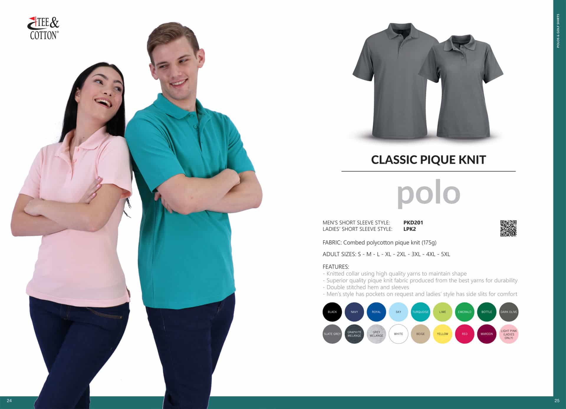 175g Classic Pique Knit Polo - Image 25