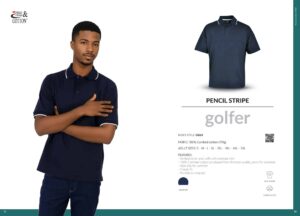 Pencil Stripe Golfer - Navy/white - Image 6