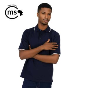 Pencil Stripe Golfer - Navy/white - Image 2