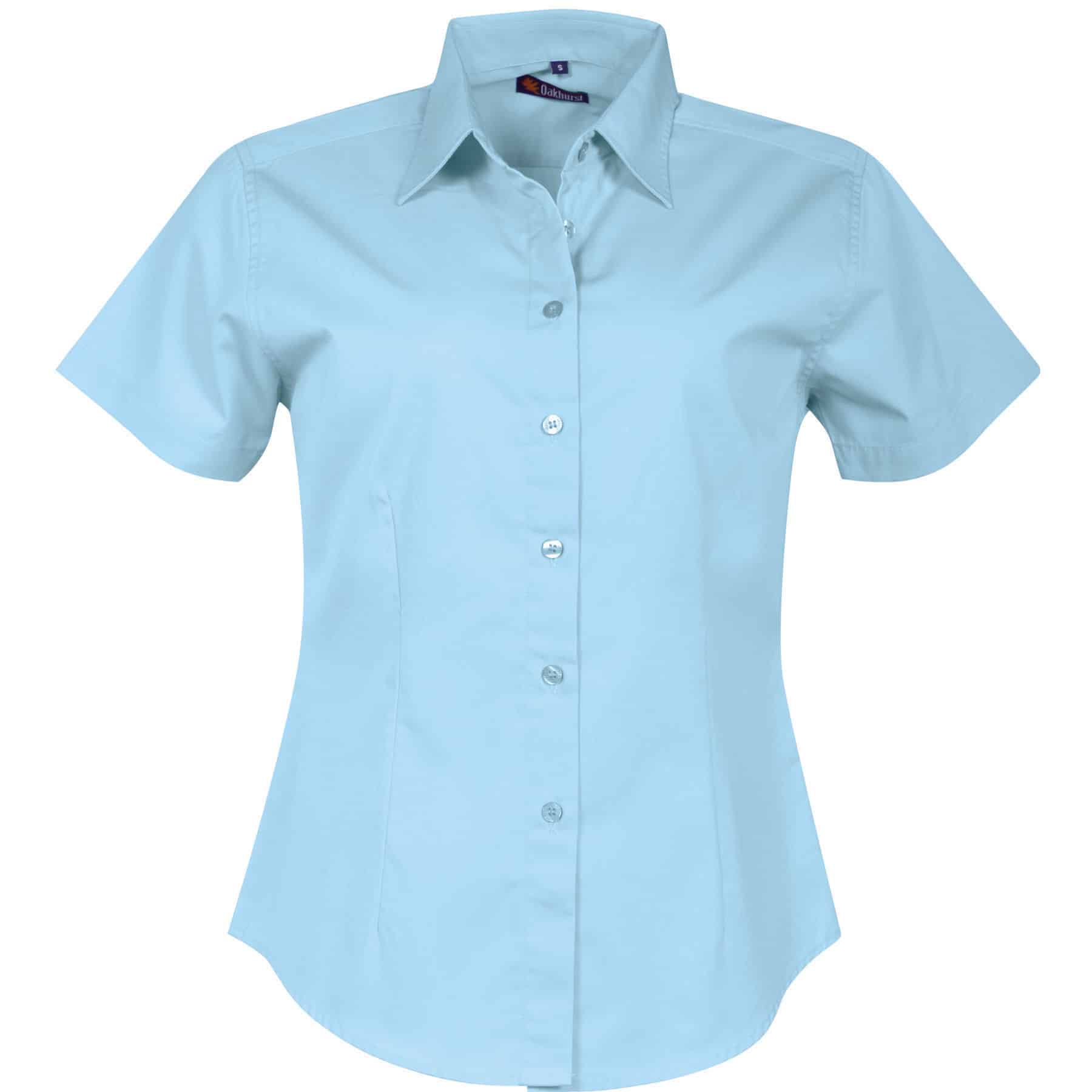 Ladies Classic Woven Shirt Short Sleeve - Image 4