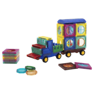 43 Magnetic Tiles with Windows and Car Parts - Image 2