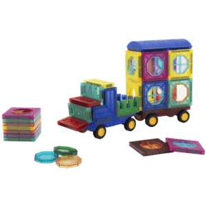 43 Magnetic Tiles with Windows and Car Parts - Image 3
