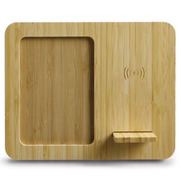 Bamboo Wireless Charger & Photo Frame — Bamboo Wireless Charger & Photo Frame