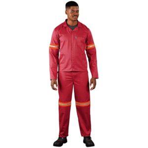 Trade Polycotton Conti - Suit Reflective Arms, Legs & Back - Orange Tape - Image 6