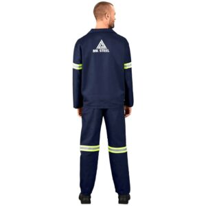 Technician 100% Cotton Conti Suit - Reflective Arms & Legs - Yellow Tape - Image 3