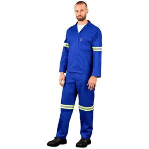 Technician 100% Cotton Conti Suit - Reflective Arms & Legs - Yellow Tape - Image 7