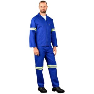 Technician 100% Cotton Conti Suit - Reflective Arms & Legs - Yellow Tape - Image 6