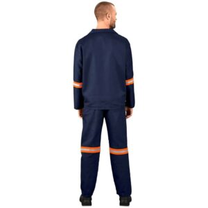Technician 100% Cotton Conti Suit - Reflective Arms & Legs - Orange Tape - Image 7