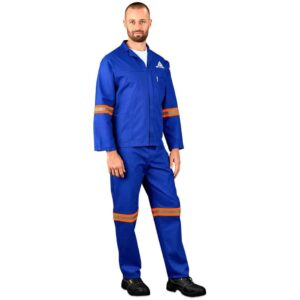 Technician 100% Cotton Conti Suit - Reflective Arms & Legs - Orange Tape - Image 6