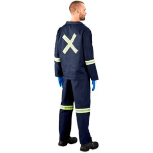 Technician 100% Cotton Conti Suit - Reflective Arms, Legs & Back - Yellow Tape - Image 5