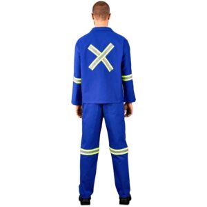 Technician 100% Cotton Conti Suit - Reflective Arms, Legs & Back - Yellow Tape - Image 10