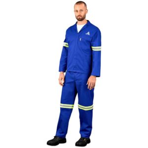 Technician 100% Cotton Conti Suit - Reflective Arms, Legs & Back - Yellow Tape - Image 2