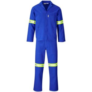 Technician 100% Cotton Conti Suit - Reflective Arms, Legs & Back - Yellow Tape - Image 12