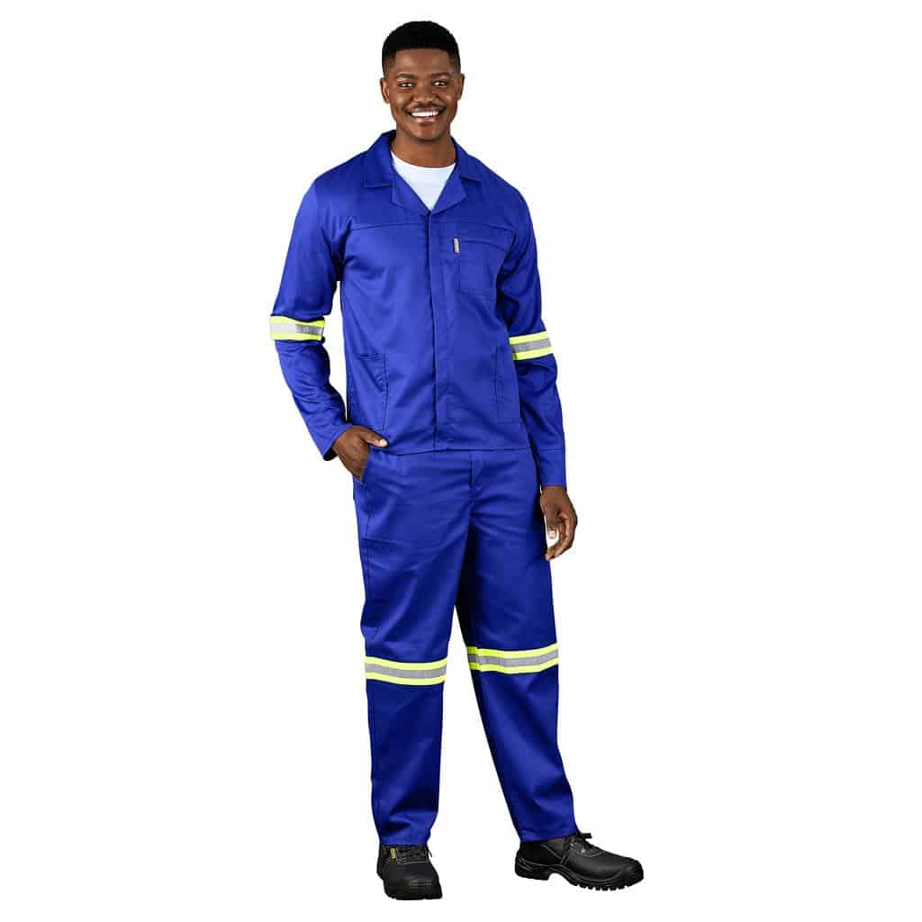 Trade Polycotton Conti Suit - Reflective Arms & Legs - Yellow Taped - Image 3