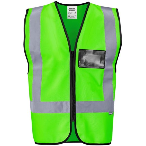 Direction En4 Hi-Viz Reflective Full Zip Vest — Direction En4 Hi-Viz Reflective Full Zip Vest