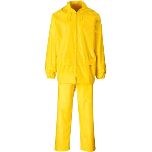 Weather Polyester/PVC Rainsuit – Yellow — Weather Polyester/PVC Rainsuit – Yellow