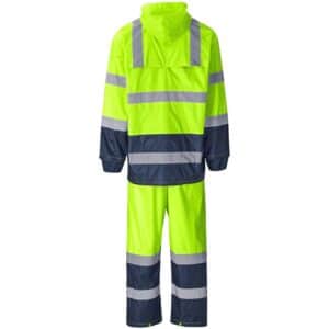 Torrent Two-Tone Hi-Viz Ref Polyester/PVC Rainsuit - Lime - Image 3
