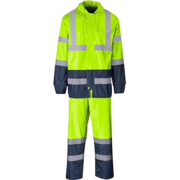 Torrent Two-Tone Hi-Viz Ref Polyester/PVC Rainsuit – Lime — Torrent Two-Tone Hi-Viz Ref Polyester/PVC Rainsuit – Lime