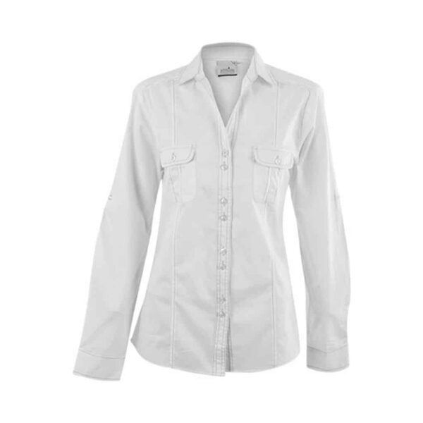 Ladies Long Sleeve Inyala Shirt – Off White — Ladies Long Sleeve Inyala Shirt – Off White