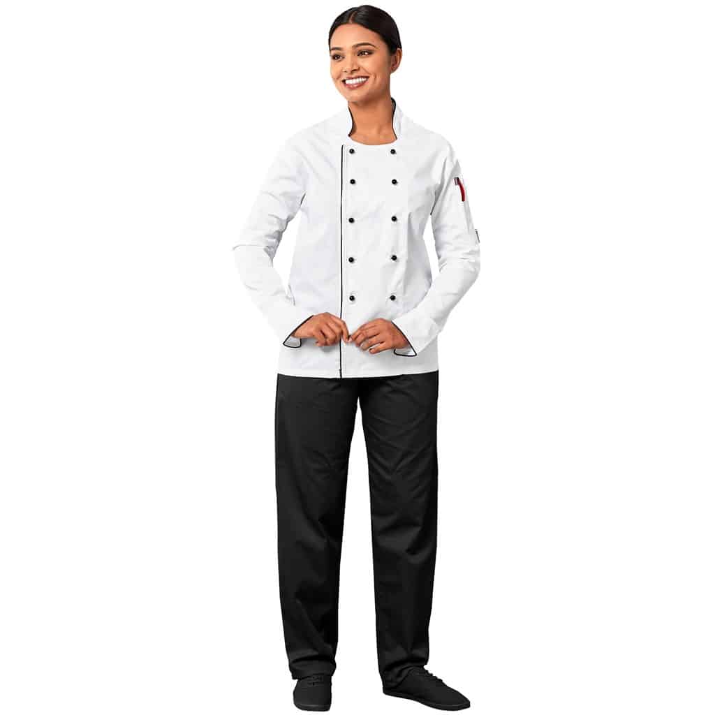 Unisex Long Sleeve Dijon Chef Jacket - Image 8
