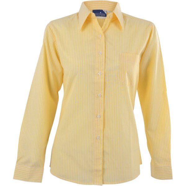 Ladies Long Sleeve Drew Shirt – Yellow — Ladies Long Sleeve Drew Shirt – Yellow