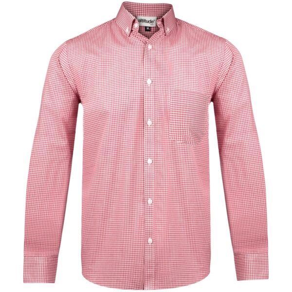 Mens Long Sleeve Edinburgh Shirt – Red — Mens Long Sleeve Edinburgh Shirt – Red