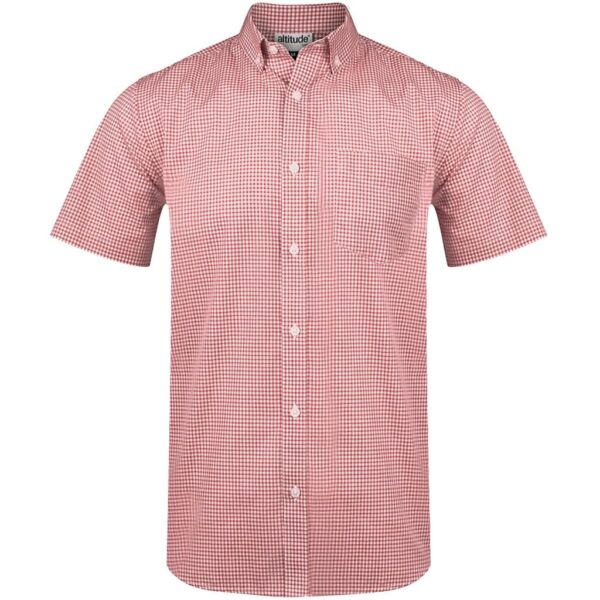 Mens Short Sleeve Edinburgh Shirt – Red — Mens Short Sleeve Edinburgh Shirt – Red