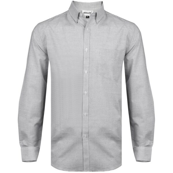 Mens Long Sleeve Earl Shirt – Grey — Mens Long Sleeve Earl Shirt – Grey